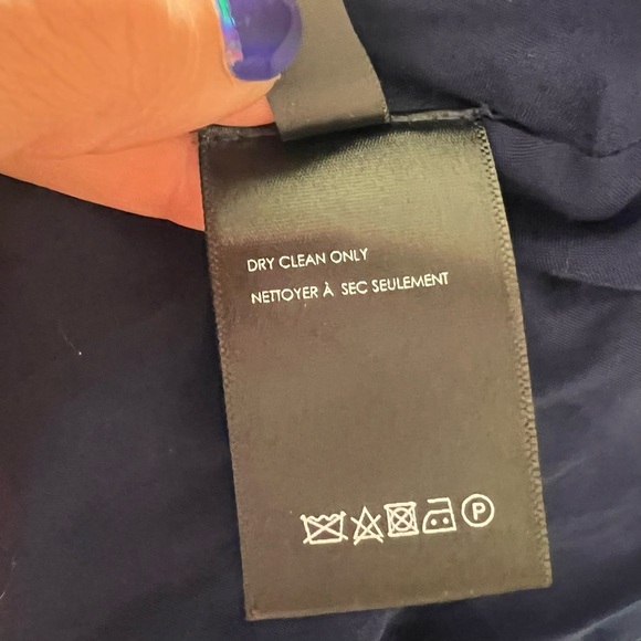 Anthropologie Maeve Miranda Textured Navy Blue Midi Skirt | Size M - Picture 10 of 11